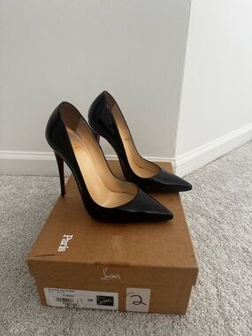 Christian Louboutin So Kate Black Patent 120mm Pumps